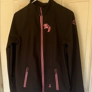 Harley-Davidson Black Bomber Jacket with Pink Details